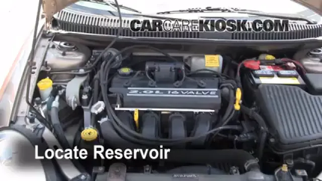 2001 Dodge Neon 2.0L 4 Cyl. Líquido limpiaparabrisas Agregar líquido